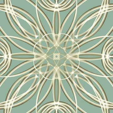Seamless Golden Ornamental Pattern Illustrazione stock