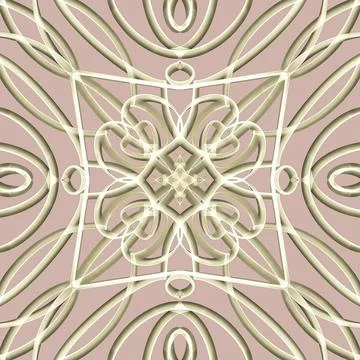 Seamless Golden Ornamental Pattern Illustrazione stock