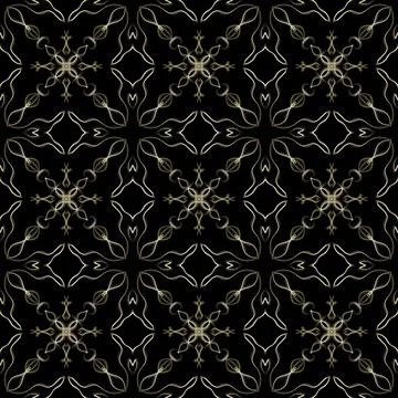Seamless Golden Ornamental Pattern イラスト素材