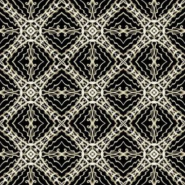 Seamless Golden Ornamental Pattern 스톡 일러스트