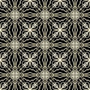 Seamless Golden Ornamental Pattern Stock Illustration