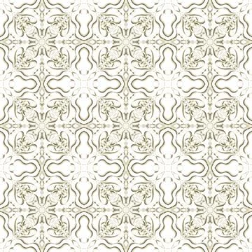 Seamless Golden Ornamental Pattern Illustrazione stock