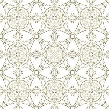 Seamless Golden Ornamental Pattern Stock Illustration