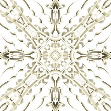 Seamless Golden Ornamental Pattern Illustrazione stock