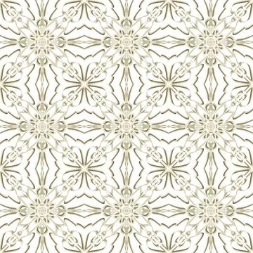 Seamless Golden Ornamental Pattern Stock Illustration