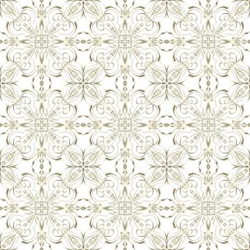 Seamless Golden Ornamental Pattern Stock Illustration