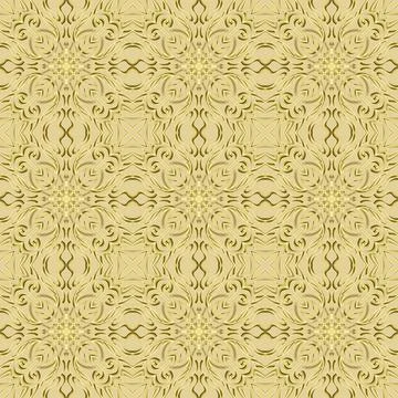 Seamless Golden Ornamental Pattern 스톡 일러스트
