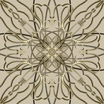 Seamless Golden Ornamental Pattern 스톡 일러스트