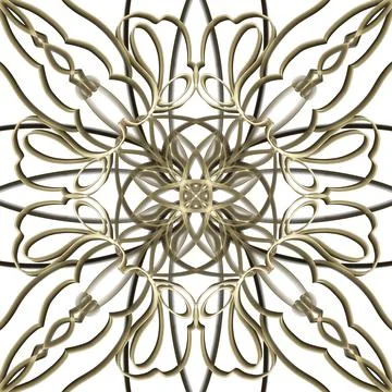 Seamless Golden Ornamental Pattern Illustrazione stock