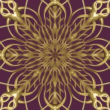 Seamless Golden Ornamental Pattern Illustrazione stock