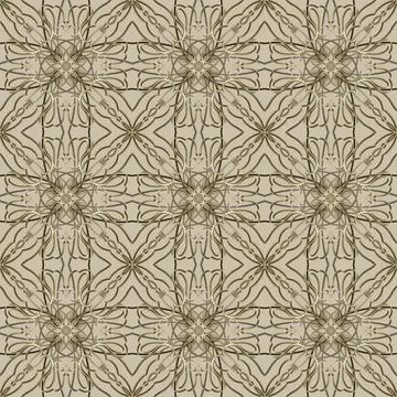 Seamless Golden Ornamental Pattern 스톡 일러스트