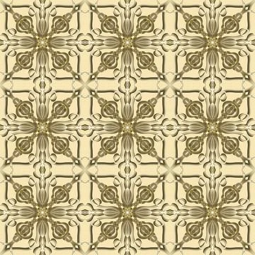 Seamless Golden Ornamental Pattern イラスト素材