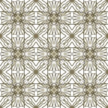 Seamless Golden Ornamental Pattern Stock Illustration