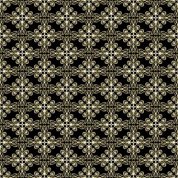 Seamless Golden Ornamental Pattern Stock Illustration