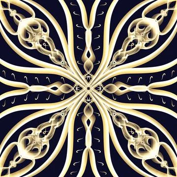Seamless Golden Ornamental Pattern 스톡 일러스트
