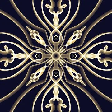 Seamless Golden Ornamental Pattern Stockillustratie