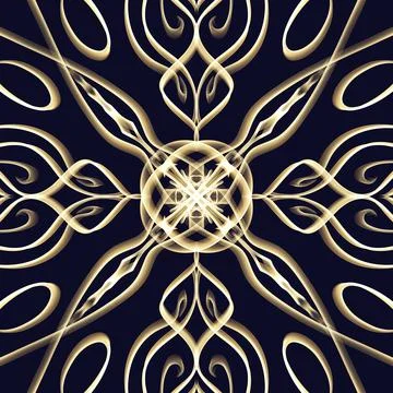 Seamless Golden Ornamental Pattern イラスト素材