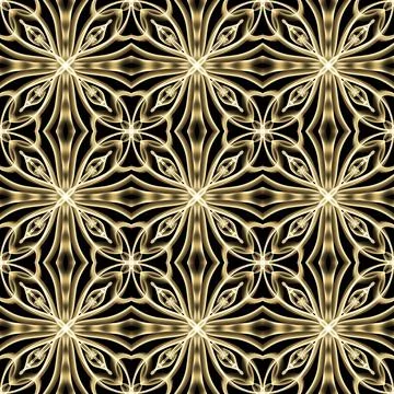Seamless Golden Ornamental Pattern Stock Illustration