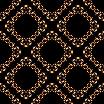 Seamless golden pattern with rhombus Stock-Illustration