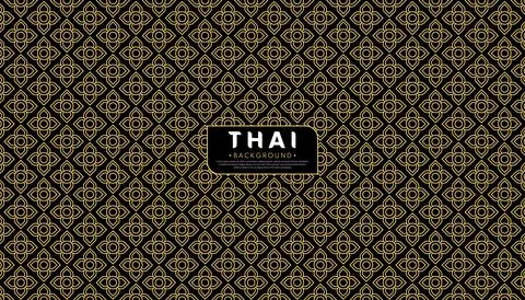 Seamless golden Thai pattern background. The concept of traditional Thai cu.. 스톡 일러스트