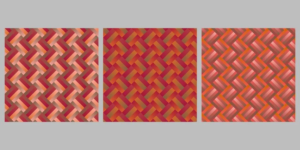 Seamless gradient abstract diagonal zig-zag stripe pattern background set Stock Illustration
