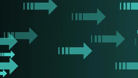 Seamless gradient background with multiple arrows pointing right animation Stock Footage 335099985