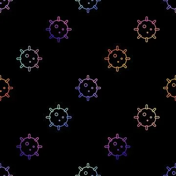 Seamless gradient Coronavirus vector pattern Stock Illustration