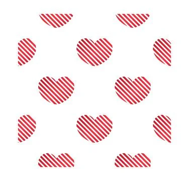 Seamless gradient heart pattern with strip theme 스톡 일러스트