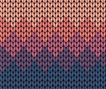 Seamless gradient knitted pattern 스톡 일러스트