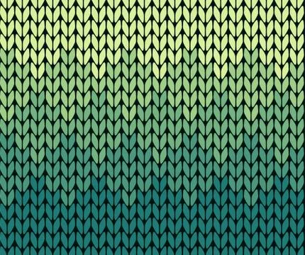 Seamless gradient knitting pattern Stock Illustration