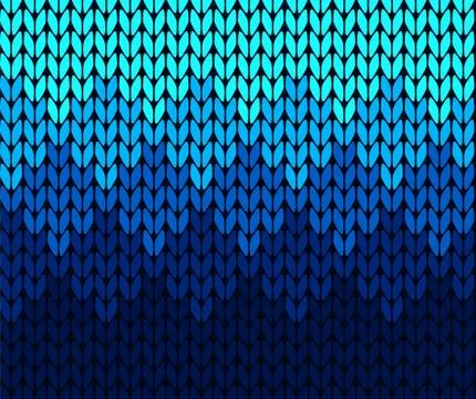 Seamless gradient knitting pattern Stock Illustration