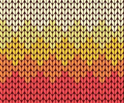 Seamless gradient knitting pattern Stock Illustration