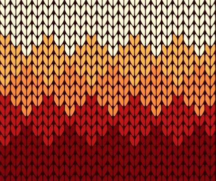 Seamless gradient knitting pattern Stock Illustration