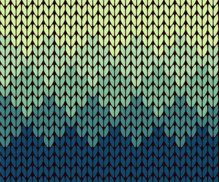Seamless gradient knitting pattern Stock Illustration