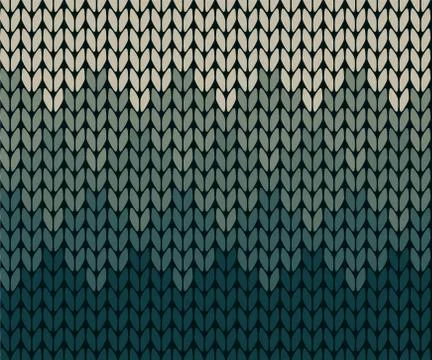Seamless gradient knitting pattern 스톡 일러스트