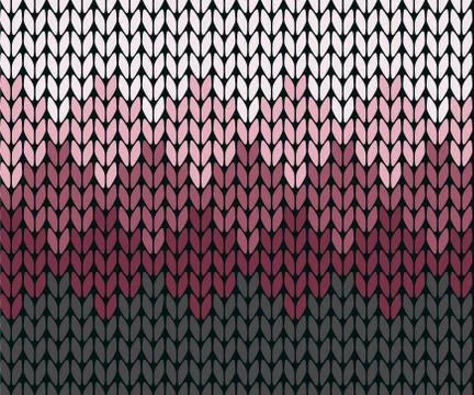 Seamless gradient knitting pattern Stock Illustration
