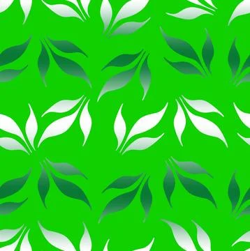 Seamless gradient leaves pattern background. Pakistan Independence Day concept Stock Illustration