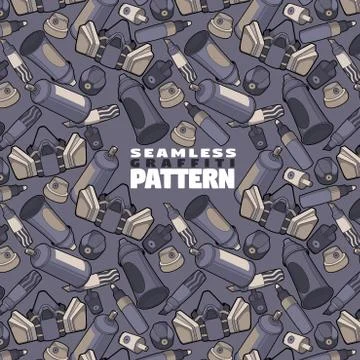 Seamless graffiti pattern Stock Illustration