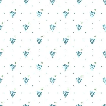 Seamless grape pattern. Doodle vector with grape icons. Vintage grape pattern Stock Illustration