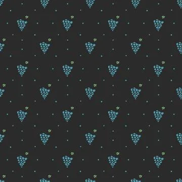 Seamless grape pattern. Doodle vector with grape icons. Vintage grape pattern Stock Illustration