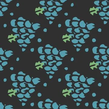 Seamless grape pattern. Doodle vector with grape icons. Vintage grape pattern Stock Illustration