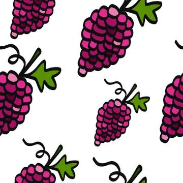 Seamless grape pattern Illustrazione stock