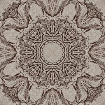 Seamless graphic pattern on canvas Stock Illustration