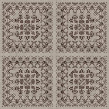 Seamless graphic pattern on canvas Stock Illustration