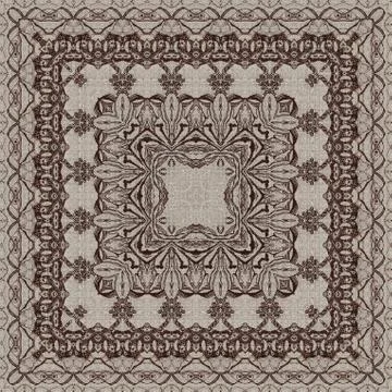 Seamless graphic pattern on canvas Stock Illustration