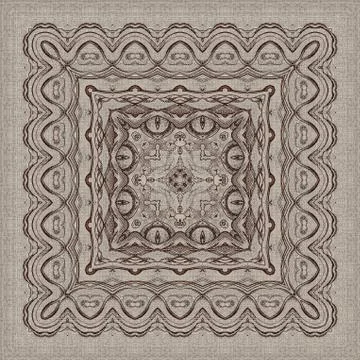 Seamless graphic pattern on canvas Stock Illustration