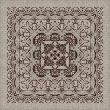 Seamless graphic pattern on canvas Stock Illustration