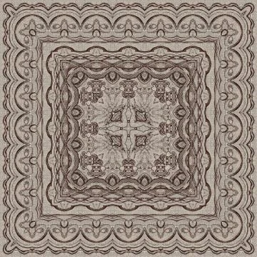 Seamless graphic pattern on canvas Stock Illustration