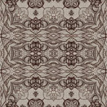 Seamless graphic pattern on canvas Stock Illustration