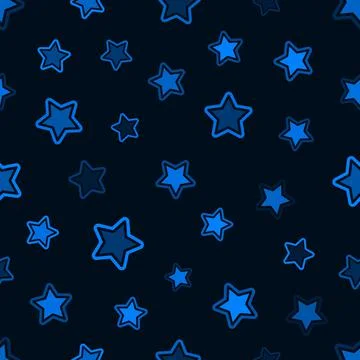 Seamless graphic pattern with simple geometric shape of the stars Stock Illustration